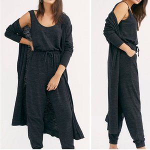 FREE PEOPLE BiCoastal Cardigan, dark gray NWOT S